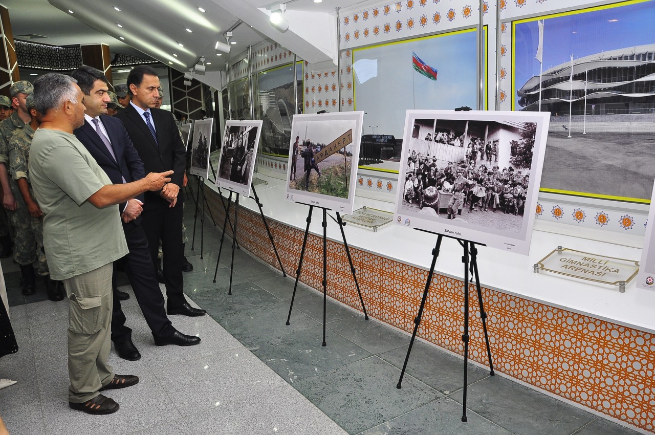 Ağstafada "Zəfərin Ruhu" adlı səyyar rəsm və foto sərgisinin açılışı oldu - FOTOLAR